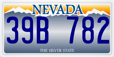 NV license plate 39B782