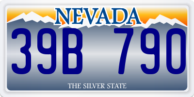 NV license plate 39B790