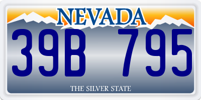 NV license plate 39B795