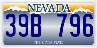 NV license plate 39B796