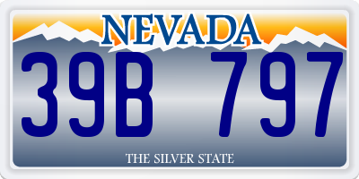 NV license plate 39B797