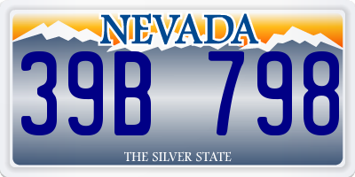 NV license plate 39B798