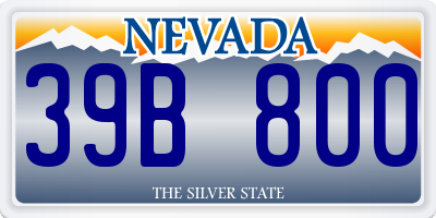NV license plate 39B800