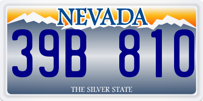 NV license plate 39B810