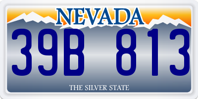 NV license plate 39B813