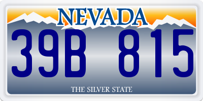 NV license plate 39B815