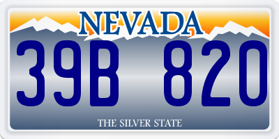 NV license plate 39B820