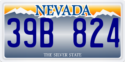 NV license plate 39B824