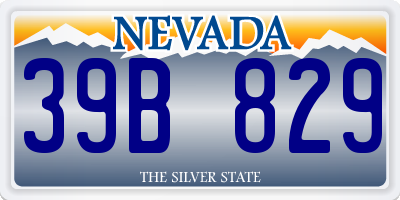 NV license plate 39B829