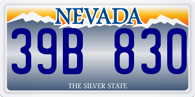 NV license plate 39B830