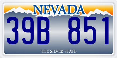 NV license plate 39B851