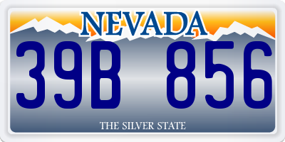 NV license plate 39B856