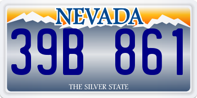 NV license plate 39B861