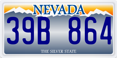 NV license plate 39B864