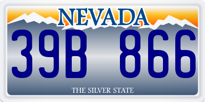 NV license plate 39B866