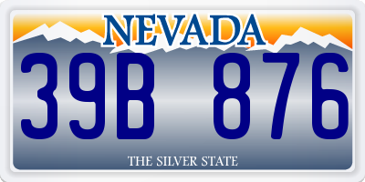 NV license plate 39B876