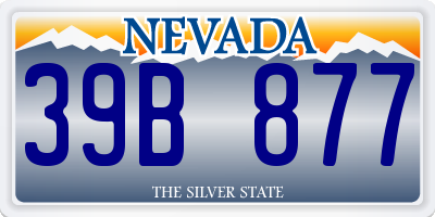 NV license plate 39B877