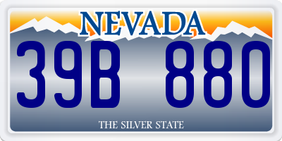 NV license plate 39B880