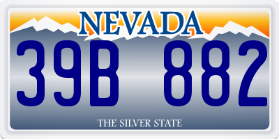 NV license plate 39B882