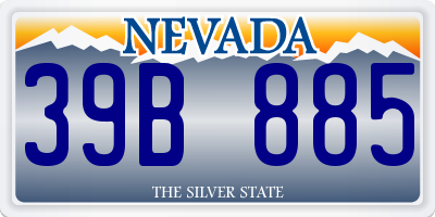 NV license plate 39B885