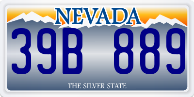 NV license plate 39B889