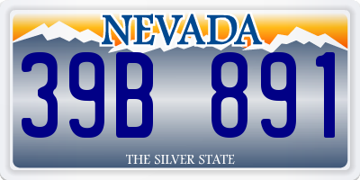 NV license plate 39B891