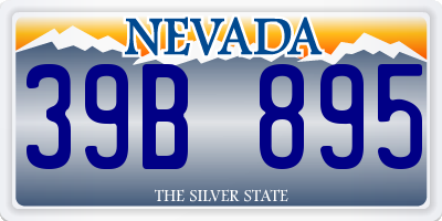 NV license plate 39B895