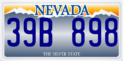 NV license plate 39B898