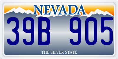 NV license plate 39B905