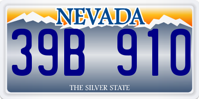 NV license plate 39B910