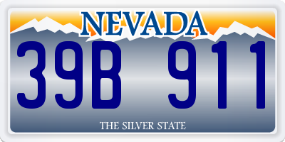 NV license plate 39B911
