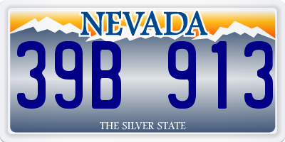 NV license plate 39B913