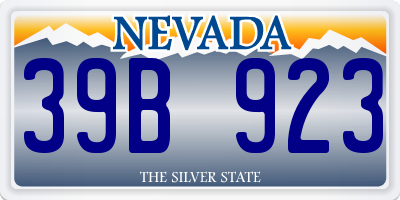 NV license plate 39B923