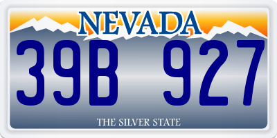 NV license plate 39B927