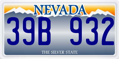 NV license plate 39B932