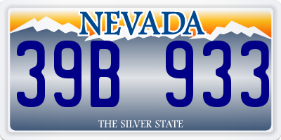 NV license plate 39B933