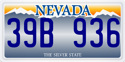 NV license plate 39B936
