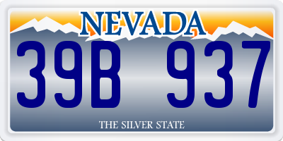 NV license plate 39B937