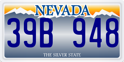 NV license plate 39B948