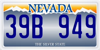 NV license plate 39B949