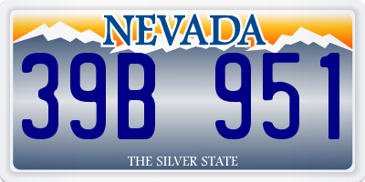 NV license plate 39B951