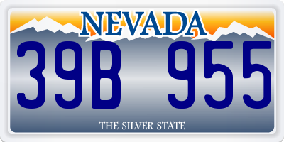 NV license plate 39B955