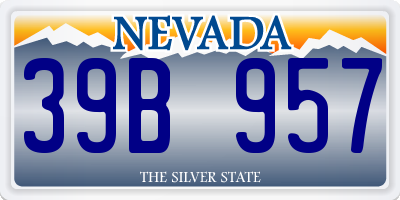 NV license plate 39B957