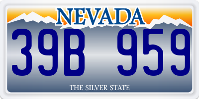 NV license plate 39B959