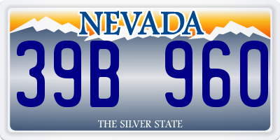 NV license plate 39B960
