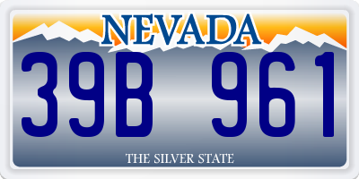 NV license plate 39B961