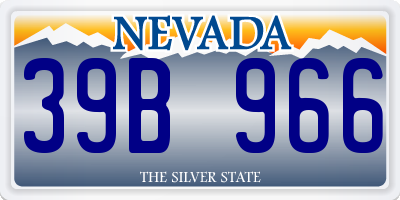 NV license plate 39B966