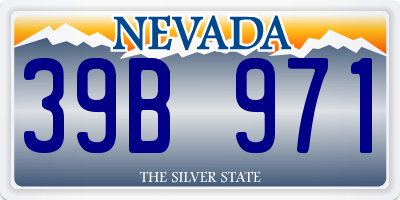 NV license plate 39B971