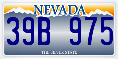 NV license plate 39B975