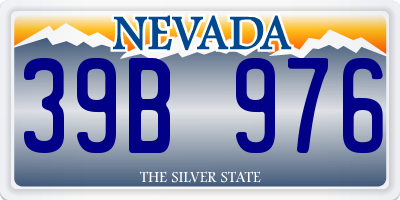 NV license plate 39B976